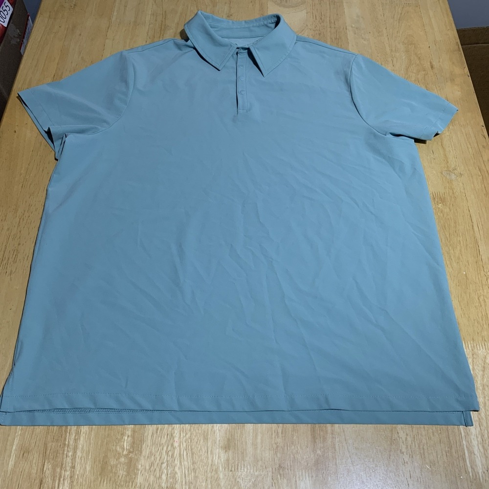 All In‎ Motion Blue Mens XL Polo Shirt Short Sleeve 91%Polyster 9% Spandex